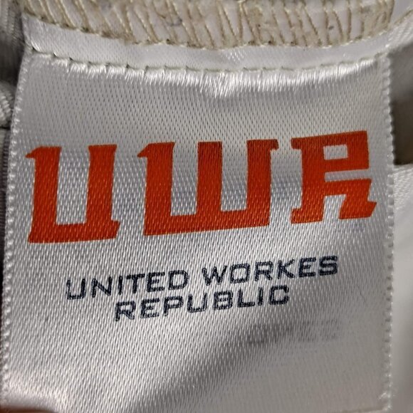 UWR Size Large Khaki Full Zip Utility Jacket Pockets Unlined EUC - Picture 12 of 15